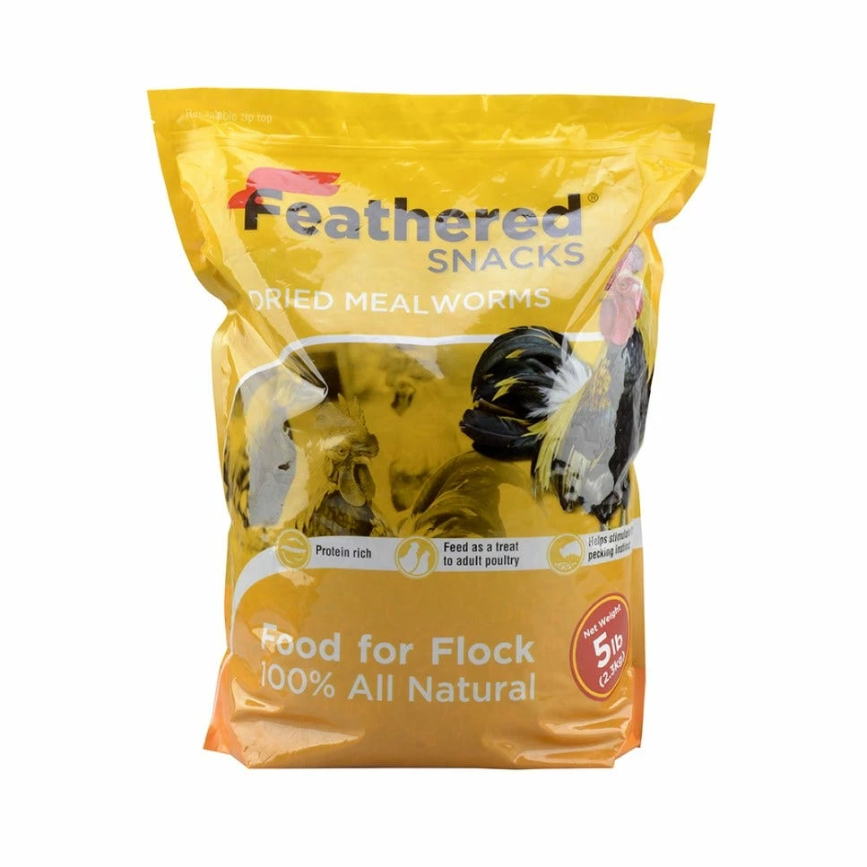 Various Brands Dried Mealworm Chicken Treats, 5 lb. Bag - Supplements 3 Various Brands Dried Mealworm Chicken Treats, 5 lb. Bag - Supplements