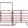 Tarter 10' 6 Bar Heavy Duty Walk Thru Arch Gate with Panel, Red - RRW64 - Corral Panels & Walk Thrus
