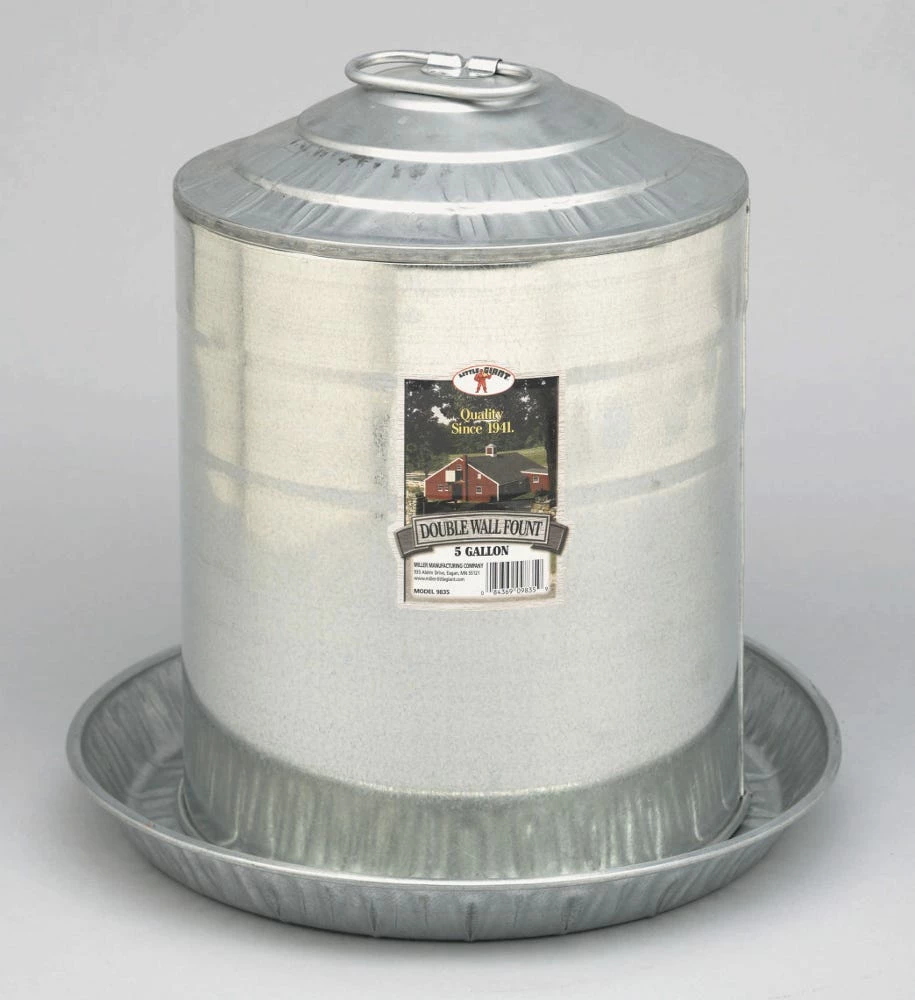 Little Giant Double Wall Poultry Chicken Fountain, 5 Gallon - 9835 - Livestock Supplies 4 Little Giant Double Wall Poultry Chicken Fountain, 5 Gallon - 9835 - Livestock Supplies - Image 2