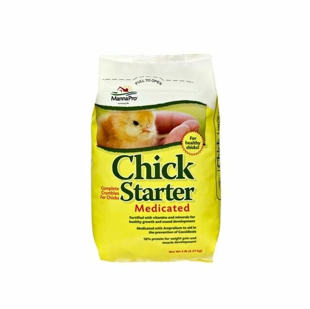MannaPro Manna Pro Medicated Chick Starter Grower, 5 lb. Bag - 1000197 - Chicken Feed 3 MannaPro Manna Pro Medicated Chick Starter Grower, 5 lb. Bag - 1000197 - Chicken Feed