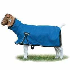 Weaver Leather Livestock ProCool Goat Blanket with Reflective Piping - Medium - Blue - 35-3559-B6 - Goat Blankets & Tubes