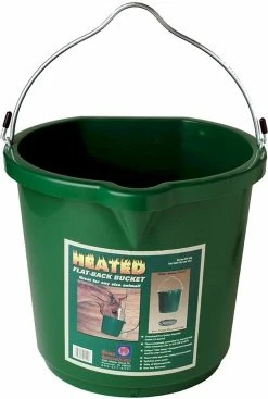 Farm Innovators 120W Flat Back 5 Gallon Heated Bucket - FB-120 - Dog Bowls & Feeders