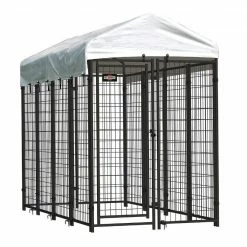 Pet Sentinel 6' x 4' x 8' Welded Wire Kennel Kit with Cover - 541983 - Fence and Wire
