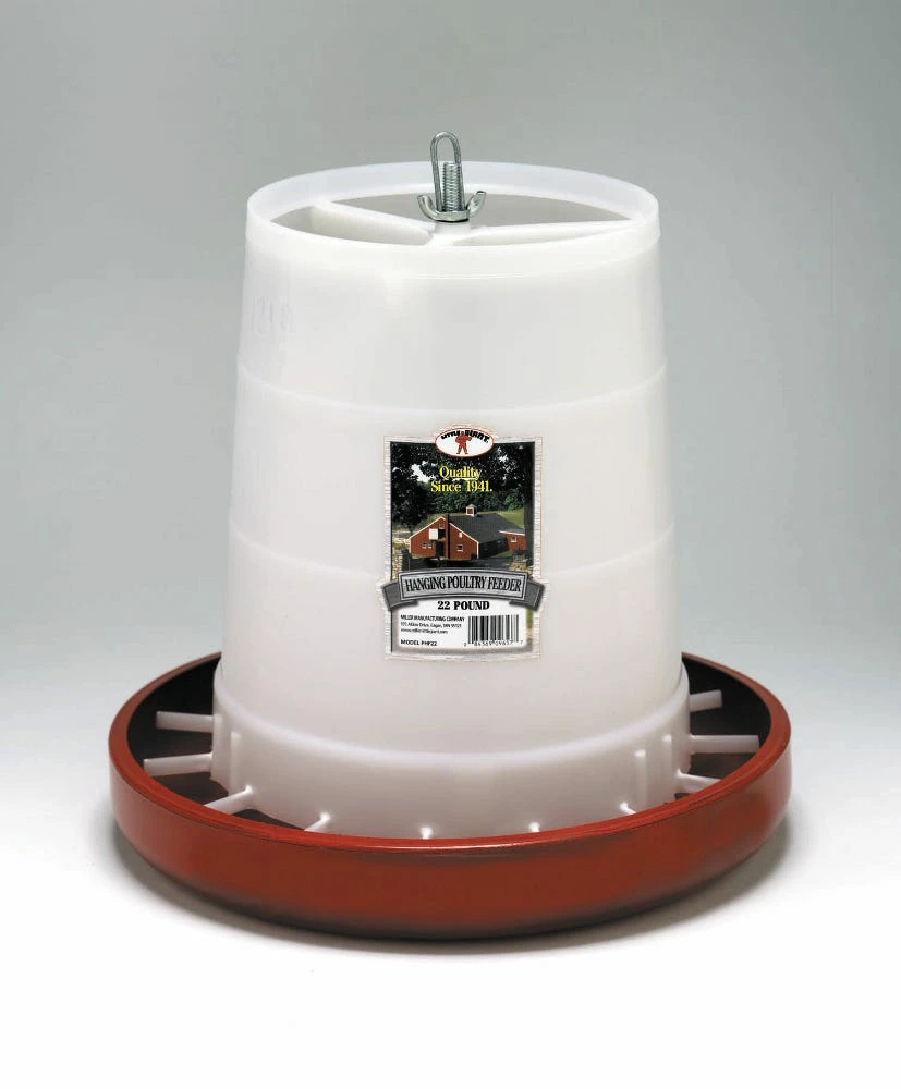 Miller Mfg. 22 lbs Plastic Hanging Poultry Chicken Feeder - PHF22 - Chicken Feeders 4 Miller Mfg. 22 lbs Plastic Hanging Poultry Chicken Feeder - PHF22 - Chicken Feeders - Image 2