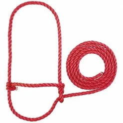 Weaver Leather Livestock Rope Halter - Red - Calf - 35-7905-RD - Cow Halters, Leads, & Barn Supplies