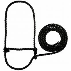 Weaver Leather Livestock Rope Halter - Black - Calf - 35-7905-BK - Cow Halters, Leads, & Barn Supplies