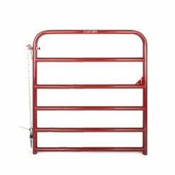 Tarter 6 Bar 4' Red Tube Gate - 6ER4 - Panels & Gates