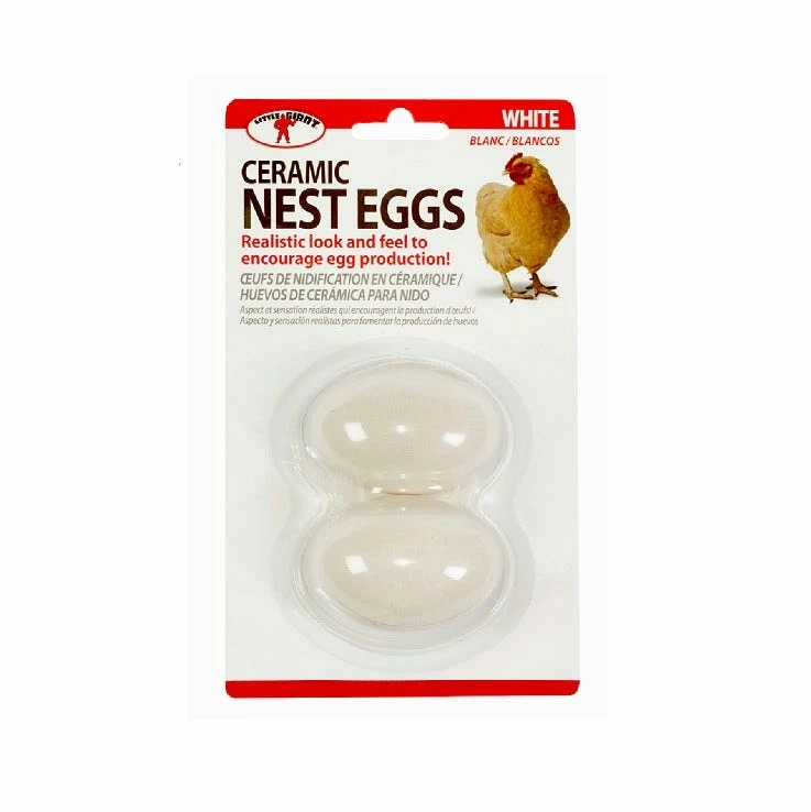 Little Giant Ceramic Nest Eggs - White, 2-Pack - CEGGWHT - Livestock Supplies 3 Little Giant Ceramic Nest Eggs - White, 2-Pack - CEGGWHT - Livestock Supplies