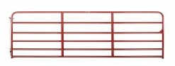 Tarter 6 Bar 14' Red Tube Gate - 6ER14 - Panels & Gates