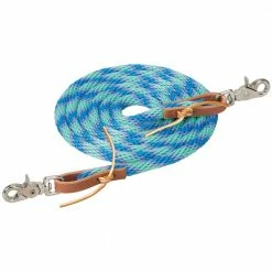 Weaver Leather Poly Roper Reins - 3/8 Inch x 8 Foot - Mint/Lavender/French Blue - 35-2027-Q15 - Livestock Supplies