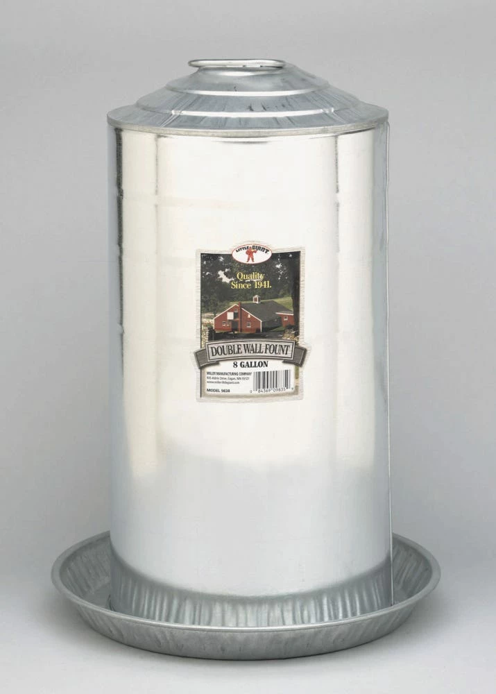 Little Giant Double Wall Poultry Chicken Fountain, 8 Gallon - 9838 - Livestock Supplies 4 Little Giant Double Wall Poultry Chicken Fountain, 8 Gallon - 9838 - Livestock Supplies - Image 2