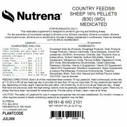 Nutrena Country Feeds® 16% Pelleted Sheep Feed, 50 lb. Bag - Sheep & Goat Feed