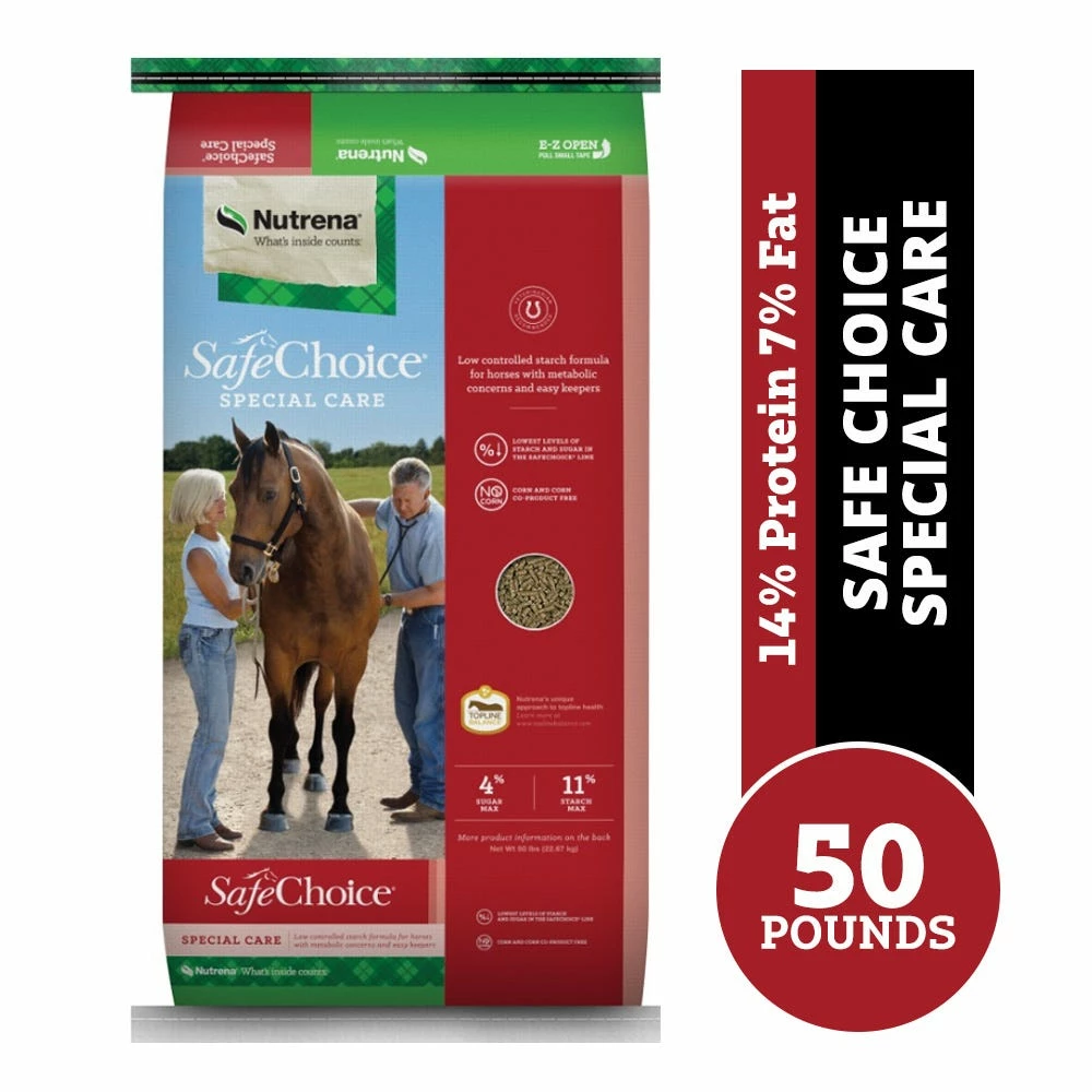 Nutrena SafeChoice® Special Care Horse Feed, 50 lb. Bag 4 Nutrena SafeChoice® Special Care Horse Feed, 50 lb. Bag - Image 2