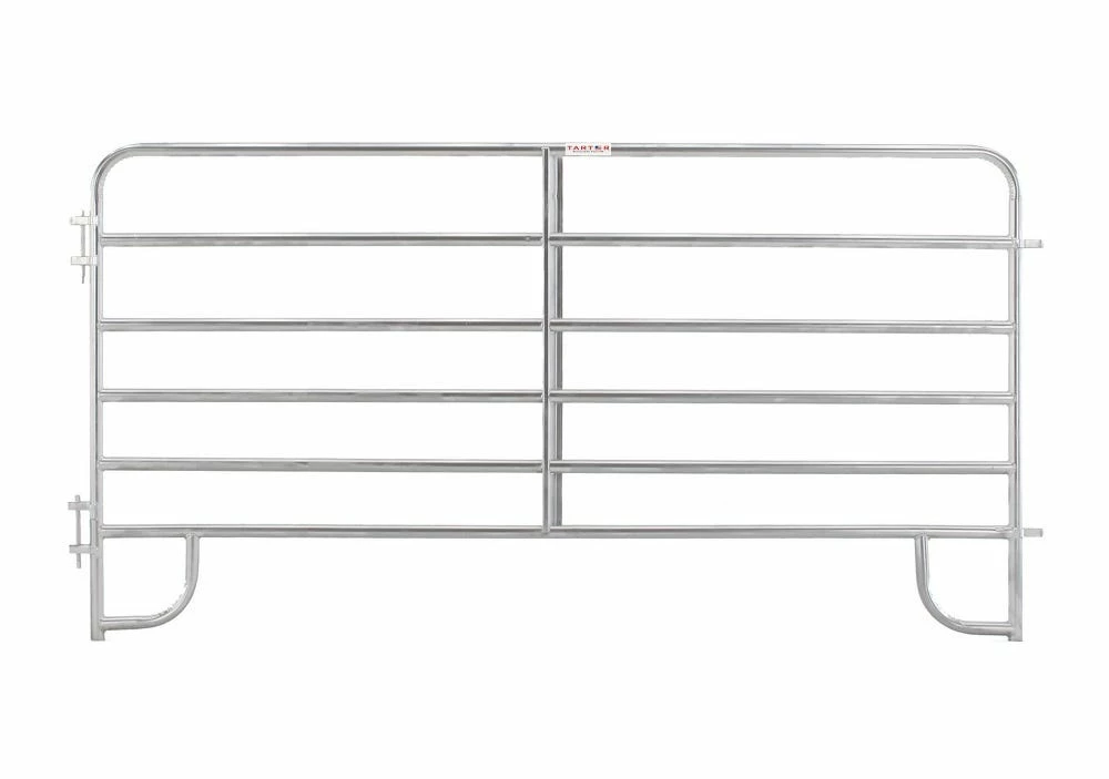 Tarter 10' Galvanized 6 Bar Corral Panel - 6GC10 - Corrals & Panels 3 Tarter 10' Galvanized 6 Bar Corral Panel - 6GC10 - Corrals & Panels