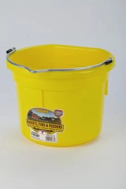 Various Brands Flat Back 8 Quart Yellow Bucket - Buckets