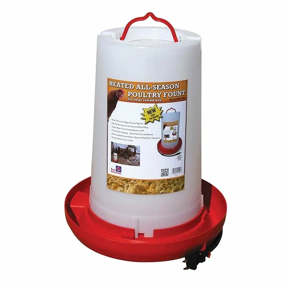 Farm Innovators 3 Gallon Plastic Heated Poultry Fountain - HPF-100 - Livestock Supplies 3 Farm Innovators 3 Gallon Plastic Heated Poultry Fountain - HPF-100 - Livestock Supplies