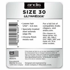 Andis Size 30 Blade Ultraedge 64075 - Clippers & Shears 7 Andis Size 30 Blade Ultraedge 64075 - Clippers & Shears -Livestock Online Store 4bbff920251860bdc6b49e21830a2195ff79ebfc 13810129 3