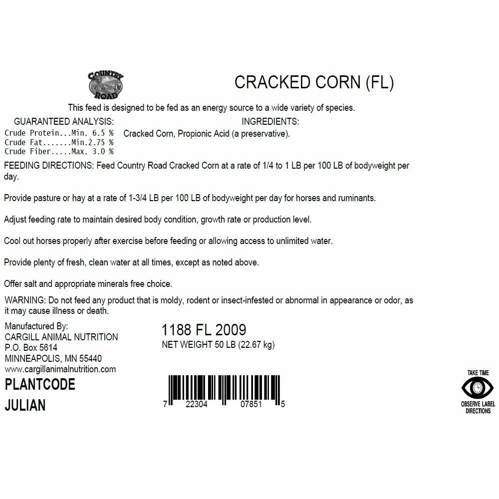 Country Road Premium Cracked Corn, 50 lb. Bag - Livestock Feed 4 Country Road Premium Cracked Corn, 50 lb. Bag - Livestock Feed - Image 2