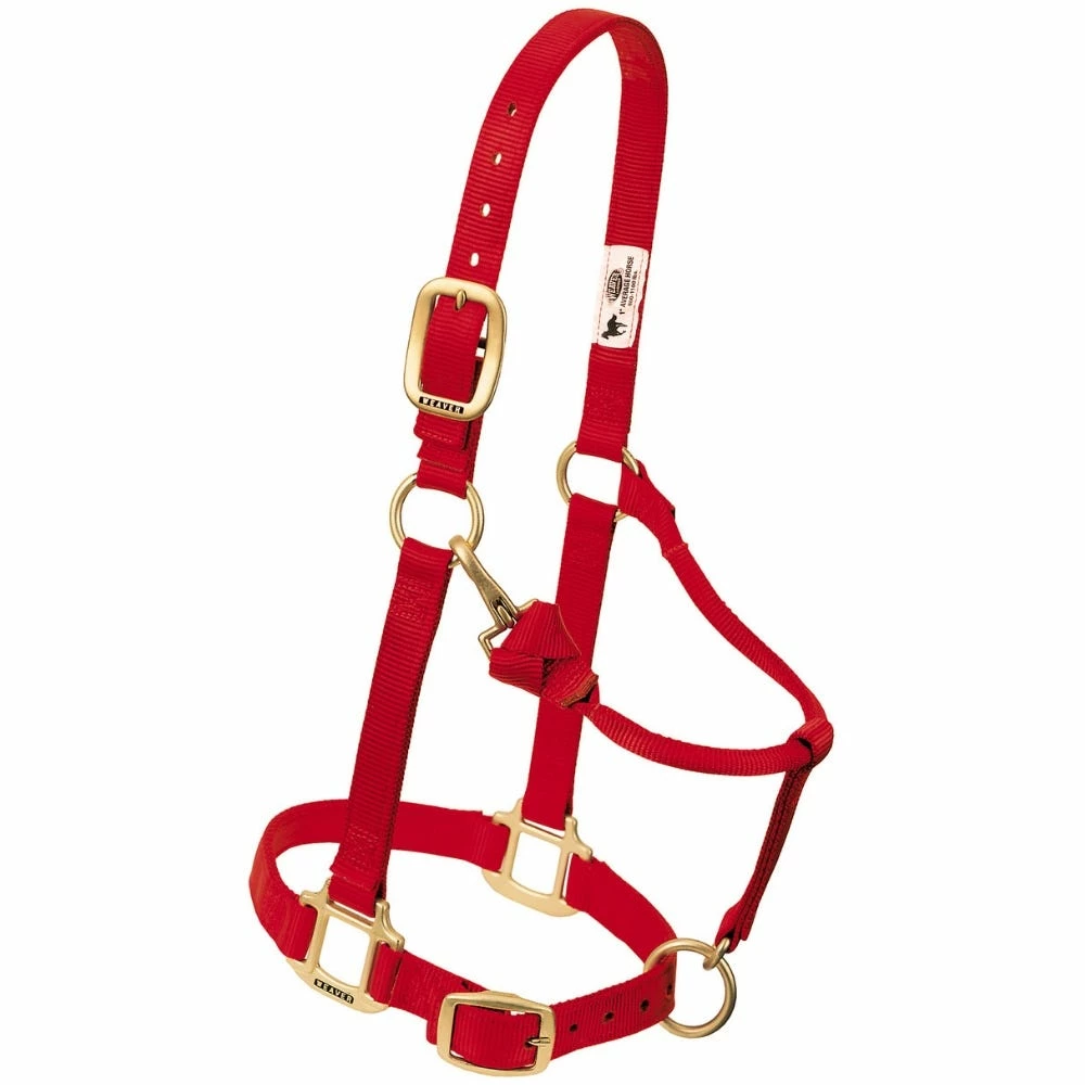 Weaver Leather Original Adjustable Nylon Horse Halter - Red - 1 Inch Average - 35-7035-RD - Nylon Halters 3 Weaver Leather Original Adjustable Nylon Horse Halter - Red - 1 Inch Average - 35-7035-RD - Nylon Halters