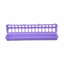 Country Road Plastic Flip-Top Ground Poultry Feeder, Purple - Chicken Feeders