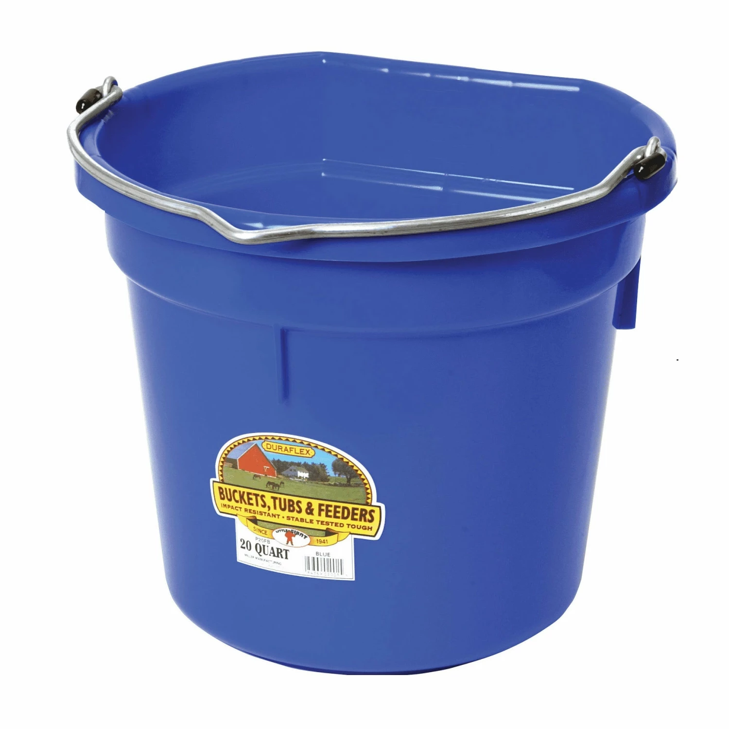 Little Giant DuraFlex Flat Back Bucket - Blue, 20 Quart - P20FBBLUE - Livestock Supplies 4 Little Giant DuraFlex Flat Back Bucket - Blue, 20 Quart - P20FBBLUE - Livestock Supplies - Image 2