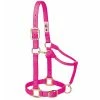Weaver Leather Original Adjustable Nylon Horse Halter - Weanling/Pony - Diva Pink - 35-1032-DP - Nylon Halters