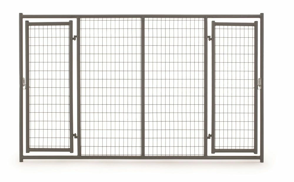 Tarter Heavy Duty Dog Kennel-Front 2 Door - Panel Only - 6 Foot x 10 Foot - Gray - DKF2DHDG - Elite Dog Kennel 3 Tarter Heavy Duty Dog Kennel-Front 2 Door - Panel Only - 6 Foot x 10 Foot - Gray - DKF2DHDG - Elite Dog Kennel