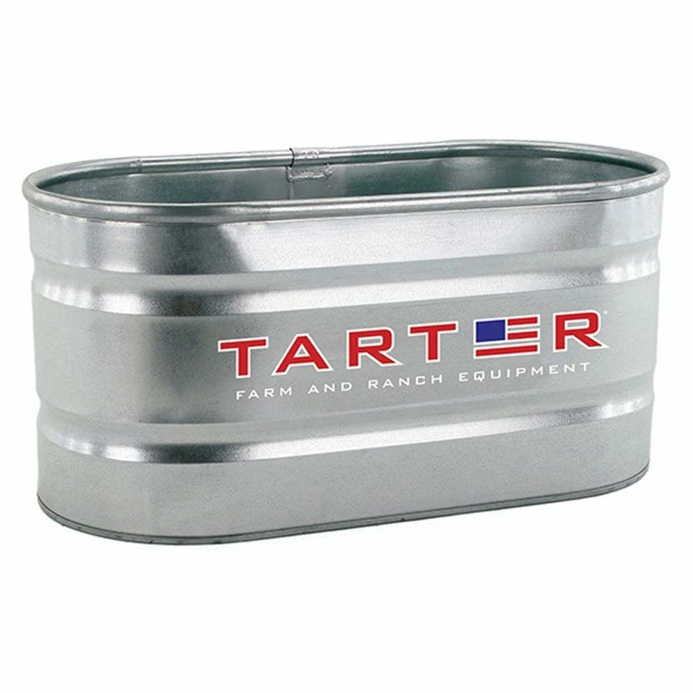 Tarter 2' x 2' x 4' Oval Galvanized Stock Tank, 100 Gallon Capacity - WT224 - Waterers 3 Tarter 2' x 2' x 4' Oval Galvanized Stock Tank, 100 Gallon Capacity - WT224 - Waterers