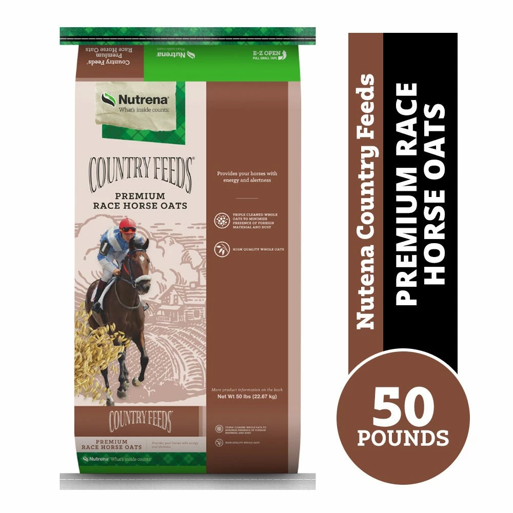 Nutrena Country Feeds® Premium Race Horse Oats, 50 lb. Bag - Horse Feed 4 Nutrena Country Feeds® Premium Race Horse Oats, 50 lb. Bag - Horse Feed - Image 2