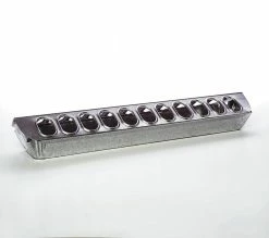 Miller Mfg. 12 Inch Galvanized Slide-Top Poultry Chicken Feeder - 9814 - Chicken Feeders