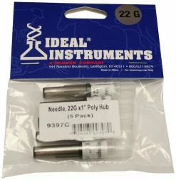 Ideal Instruments 22 gauge x 1" Polypropylene Hub Needle - 5 Pack 9397 - Livestock Health