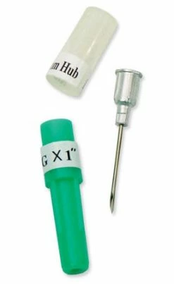 Ideal Instruments Aluminum Hub Needle 16 gauge x 1" 9323 (5 pack) - Livestock Health