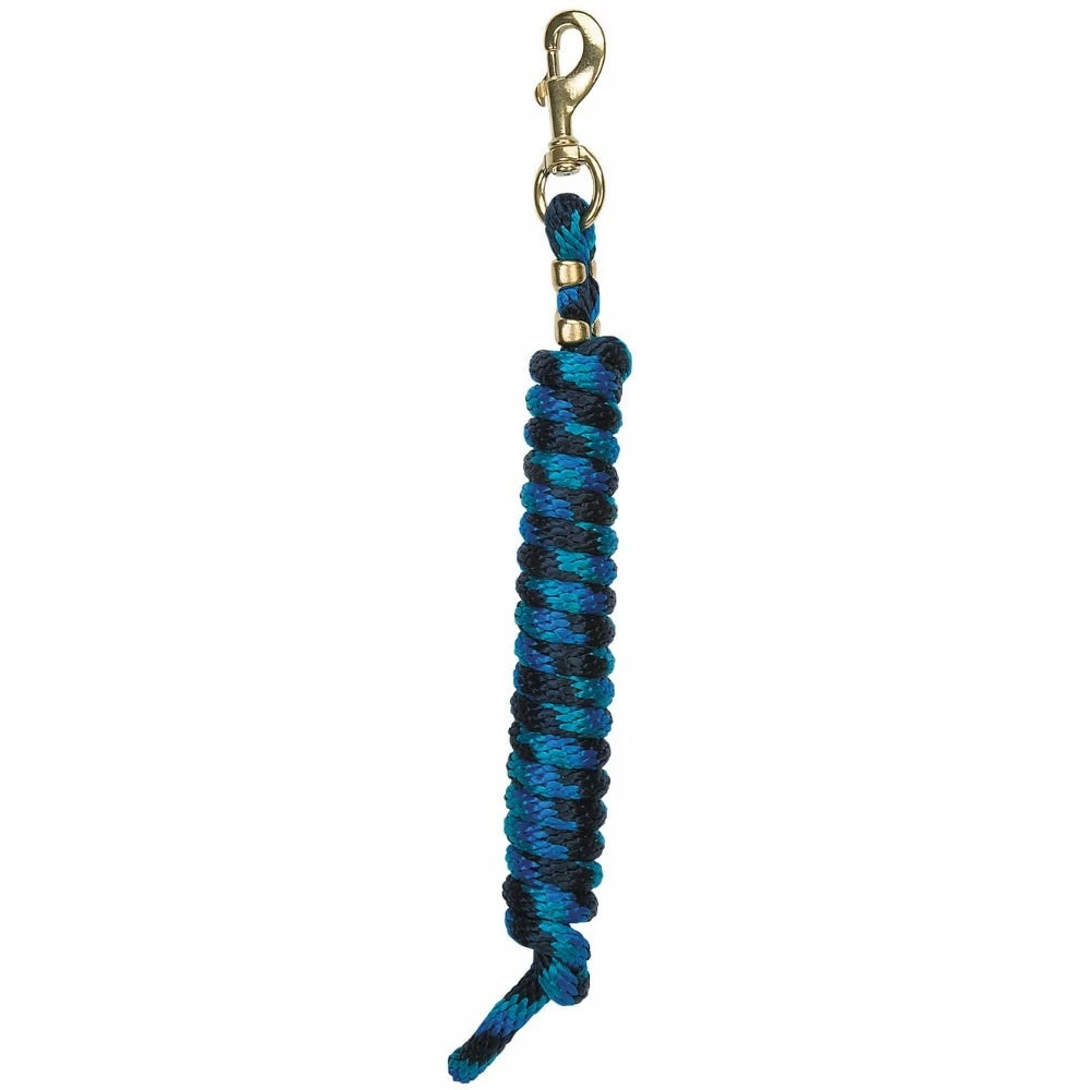 Weaver Leather Poly Lead Rope with a Solid Brass 225 Snap - Navy/Blue/Turquoise - 35-2100-B15 - Leads, Lunge Lines & Whips 4 Weaver Leather Poly Lead Rope with a Solid Brass 225 Snap - Navy/Blue/Turquoise - 35-2100-B15 - Leads, Lunge Lines & Whips - Image 2