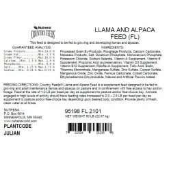 Nutrena Country Feeds® Llama & Alpaca Feed 14% Pellet, 50 lb. Bag - Sheep & Goat Feed