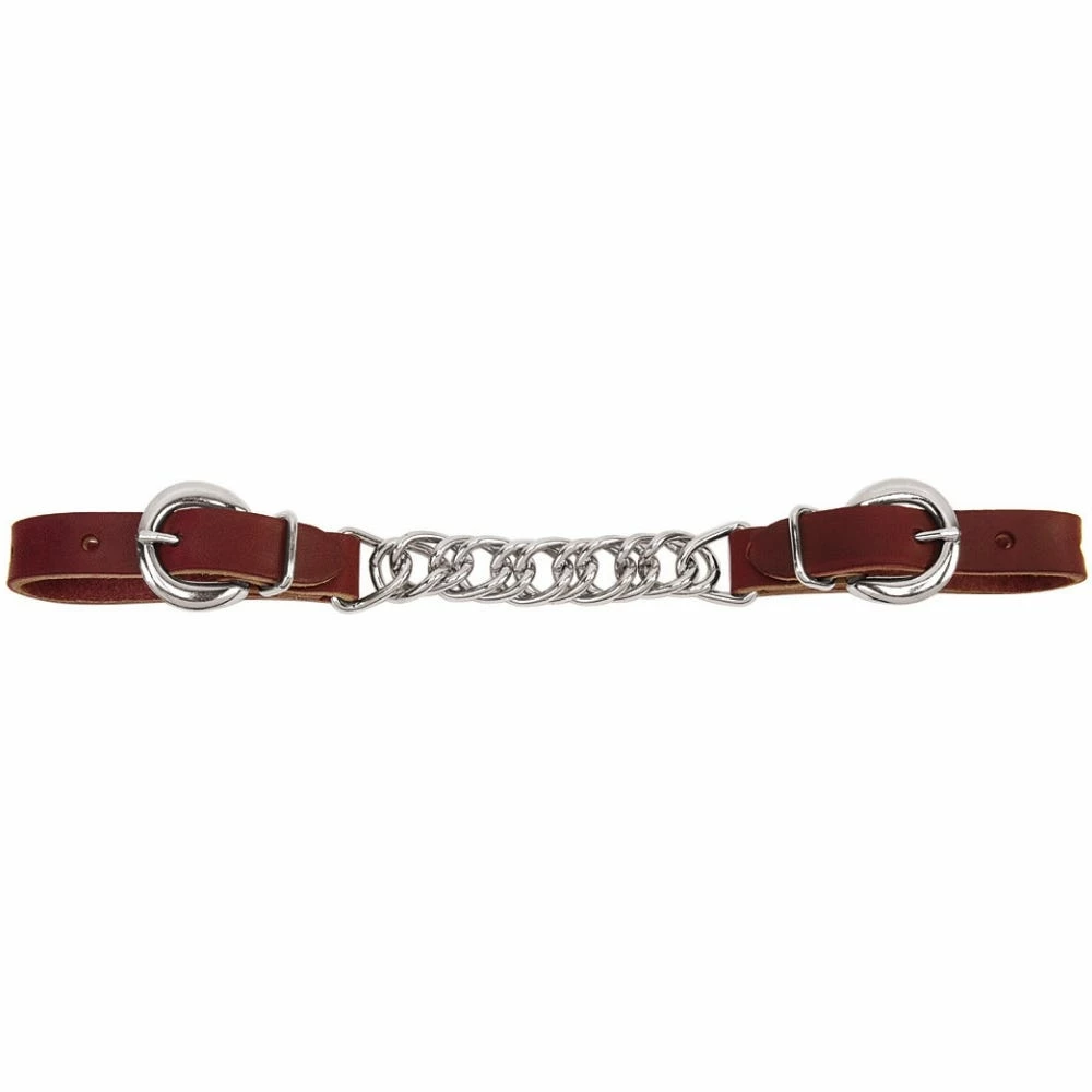 Weaver Leather Latigo Leather 4-1/2 Inch Single Flat Link Chain Curb Strap - 30-1366 - Bits & Curb Straps 3 Weaver Leather Latigo Leather 4-1/2 Inch Single Flat Link Chain Curb Strap - 30-1366 - Bits & Curb Straps