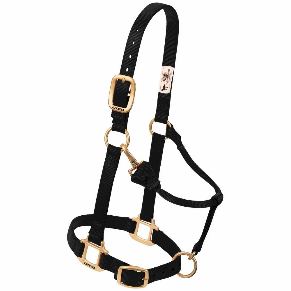 Weaver Leather Original Adjustable Nylon Horse Halter - Black - 1 Inch Small - 35-7034-BK - Nylon Halters 3 Weaver Leather Original Adjustable Nylon Horse Halter - Black - 1 Inch Small - 35-7034-BK - Nylon Halters