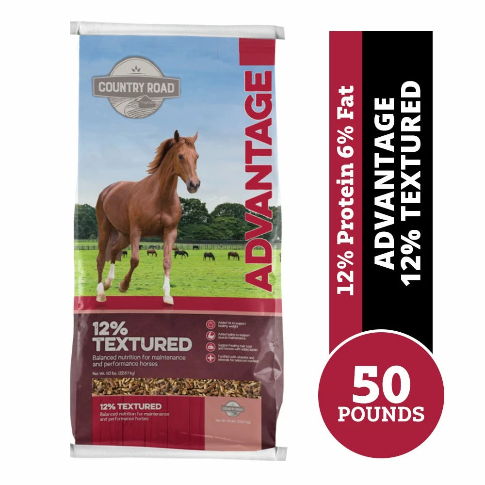 Country Road Advantage 12% Textured Horse Feed, 50 lb. Bag 3 Country Road Advantage 12% Textured Horse Feed, 50 lb. Bag