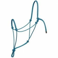Weaver Leather Silvertip Big Sky Rope Halter - Average - Blue/Black - 35-9585-W34 - Rope Halters