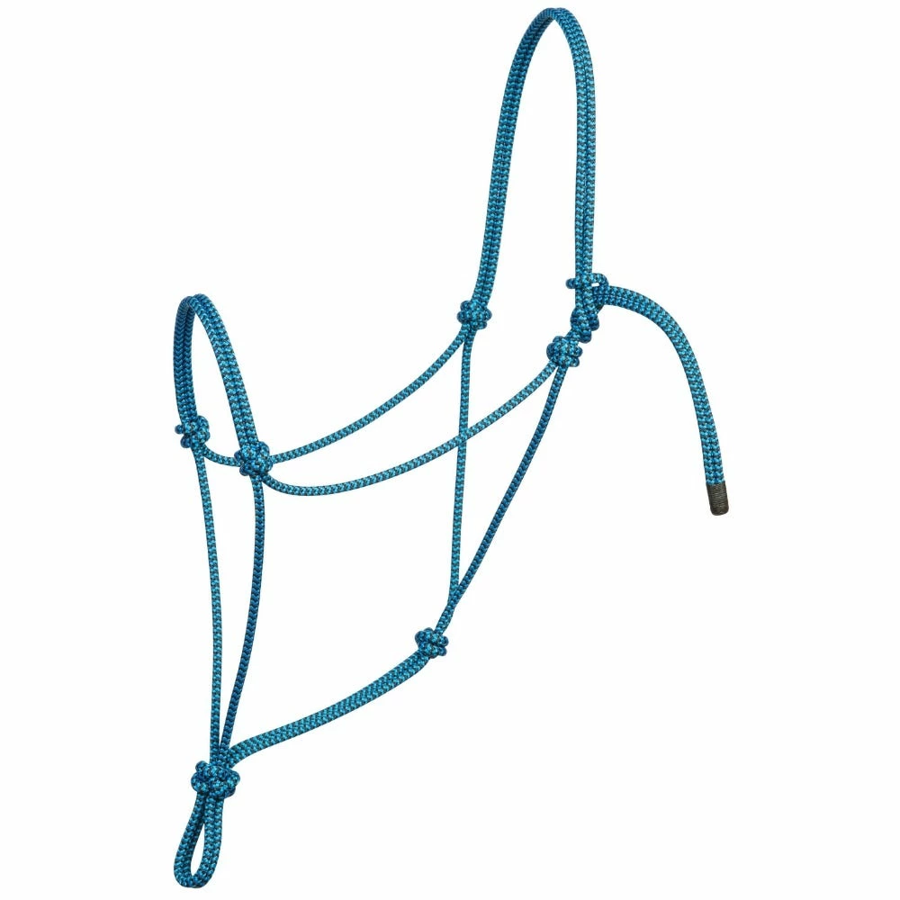 Weaver Leather Silvertip Big Sky Rope Halter - Average - Blue/Black - 35-9585-W34 - Rope Halters 3 Weaver Leather Silvertip Big Sky Rope Halter - Average - Blue/Black - 35-9585-W34 - Rope Halters