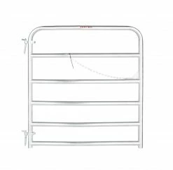 Tarter 4' Galvanized 6 Bar Tube Gate - 6GG4 - Panels & Gates