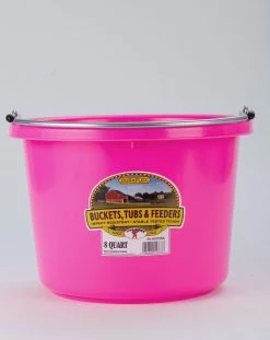 Various Brands 8 Quart Plastic Pink Bucket - Livestock Supplies -Livestock Online Store 965c8e7ebd2efe6f0d72af3d1383b033f08cc136 003220146
