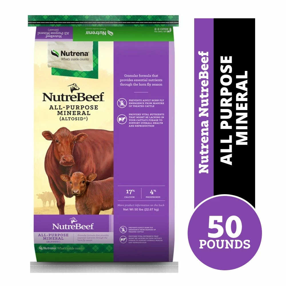 Nutrena NutreBeef All-Purpose Mineral Altosid® Cattle Feed, 50 lb. Bag 3 Nutrena NutreBeef All-Purpose Mineral Altosid® Cattle Feed, 50 lb. Bag