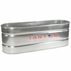 Tarter 2' x 2' x 6' Oval Galvanized Stock Tank - WT226 - Waterers
