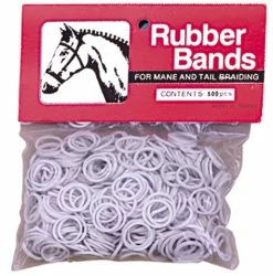 Weaver Leather Rubber Bands - White - 65-2241-WH - Grooming & Hoof Care
