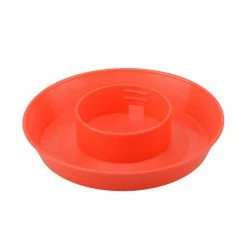 Country Road Plastic Screw-On Poultry Waterer Base, Red, 1 qt. - Chicken Waterers