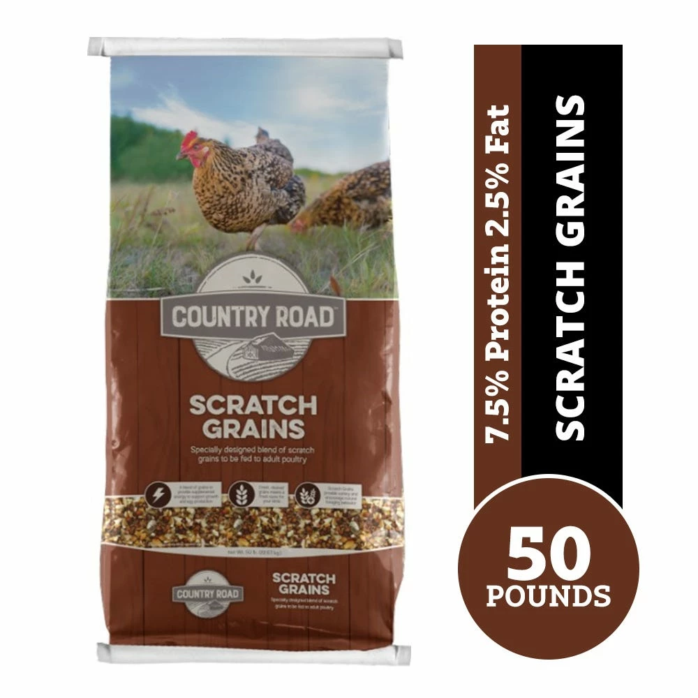Country Road Scratch Grains Feed, 50 lb. Bag - Chicken Feed 3 Country Road Scratch Grains Feed, 50 lb. Bag - Chicken Feed