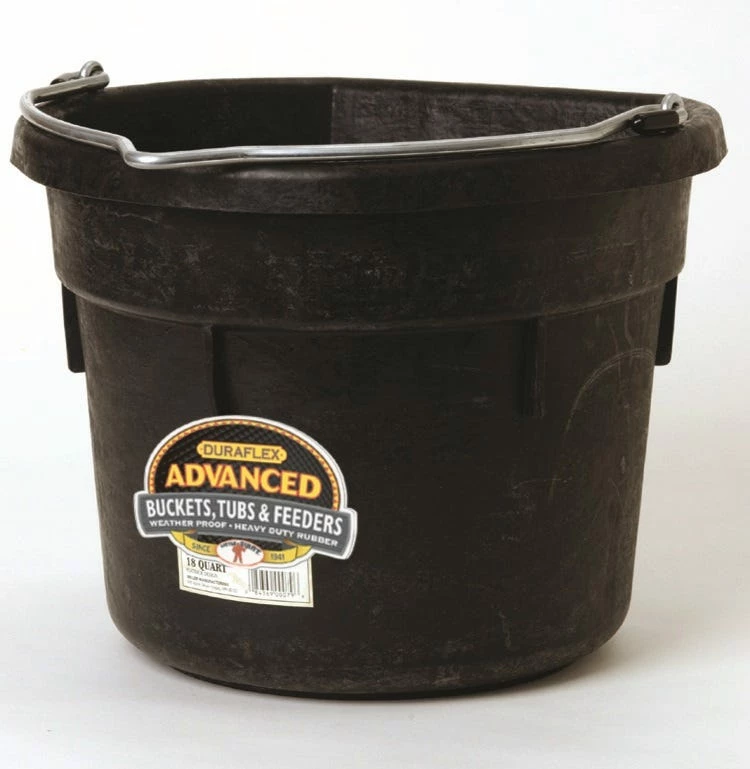 Little Giant Flat Back Rubber Bucket, 18 Gallon - DF18FB - Livestock Supplies 3 Little Giant Flat Back Rubber Bucket, 18 Gallon - DF18FB - Livestock Supplies