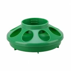 Country Road Plastic Screw-On Poultry Feeder Base, Green, 1 qt. - Chicken Feeders