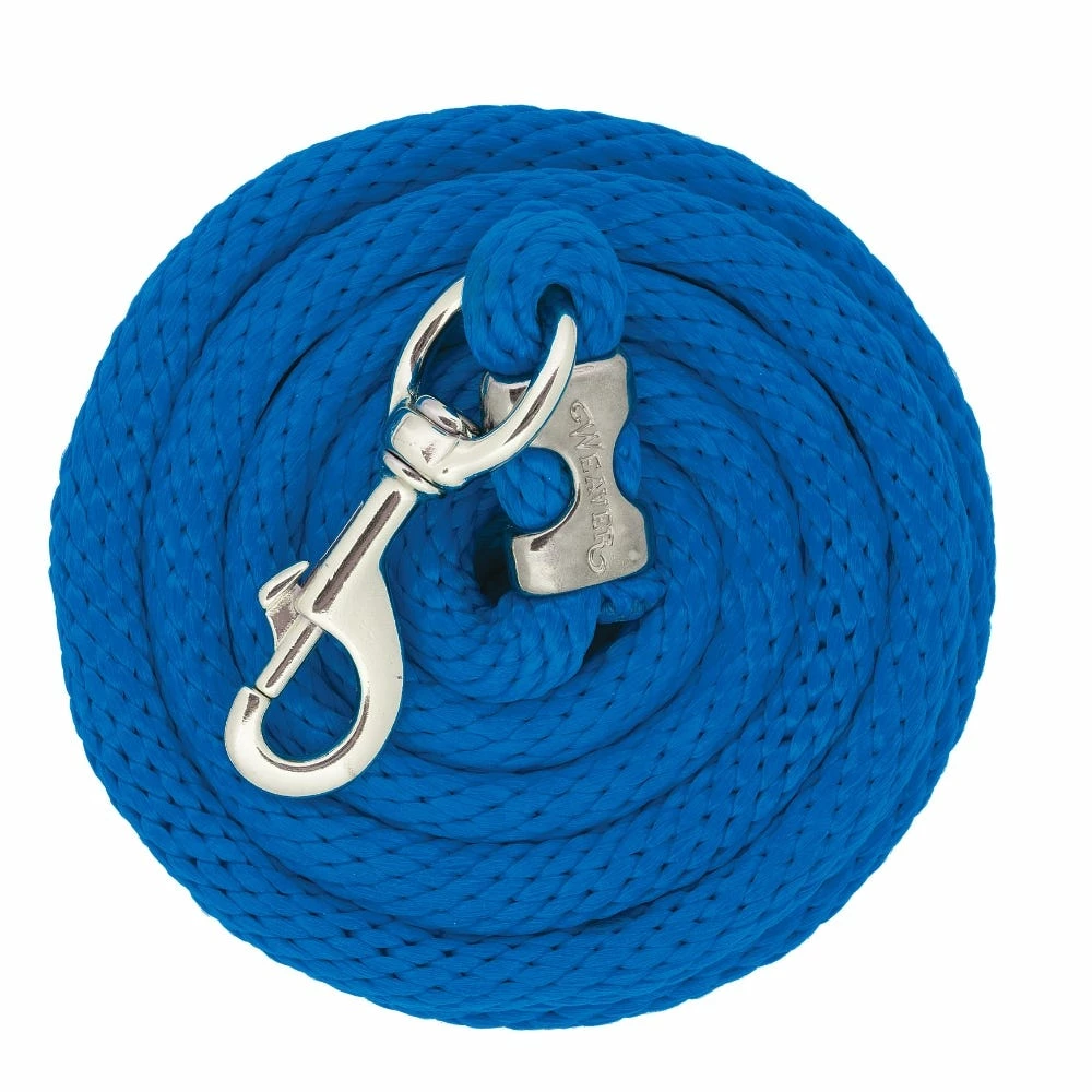 Weaver Leather Poly Lead Rope with Chrome Brass Snap - Blue - 35-2101-S4 - Leads, Lunge Lines & Whips 4 Weaver Leather Poly Lead Rope with Chrome Brass Snap - Blue - 35-2101-S4 - Leads, Lunge Lines & Whips - Image 2