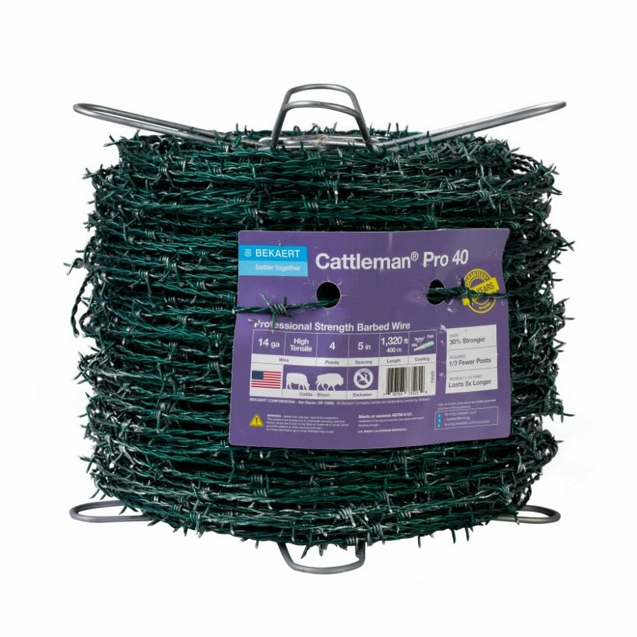 Cattleman Cattleman Pro 40 14g 4pt 5" 1320' Green - 135464 - Fence and Wire 3 Cattleman Cattleman Pro 40 14g 4pt 5" 1320' Green - 135464 - Fence and Wire